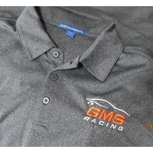 GMS Racing NASCAR Polo Shirt L Craftsman Truck Series ARCA Menards Series‎ Gray